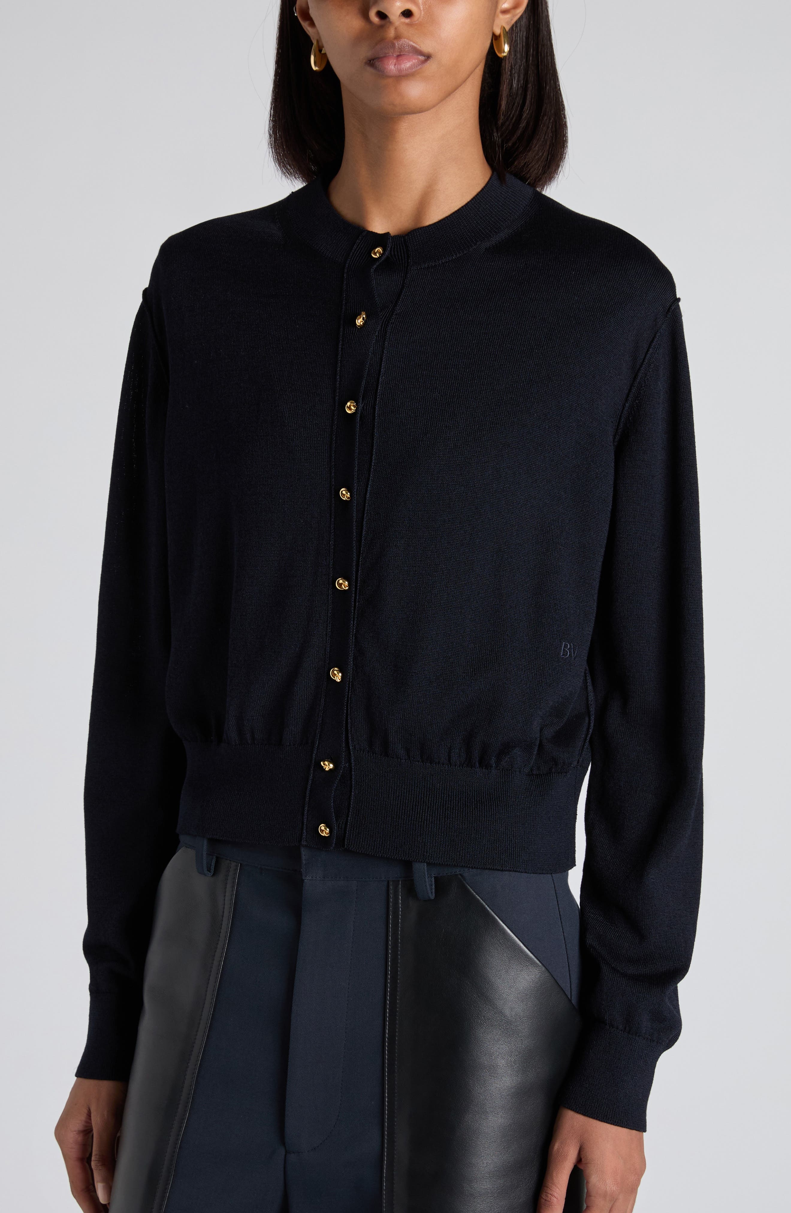 Bottega Veneta Knot Button Twin Set in 4121 Navy at Nordstrom - 5