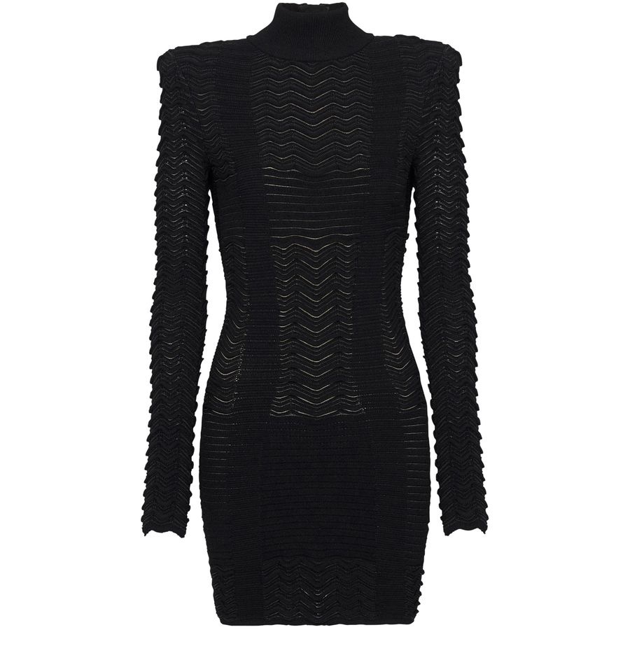 Mesh high neck dress - 1