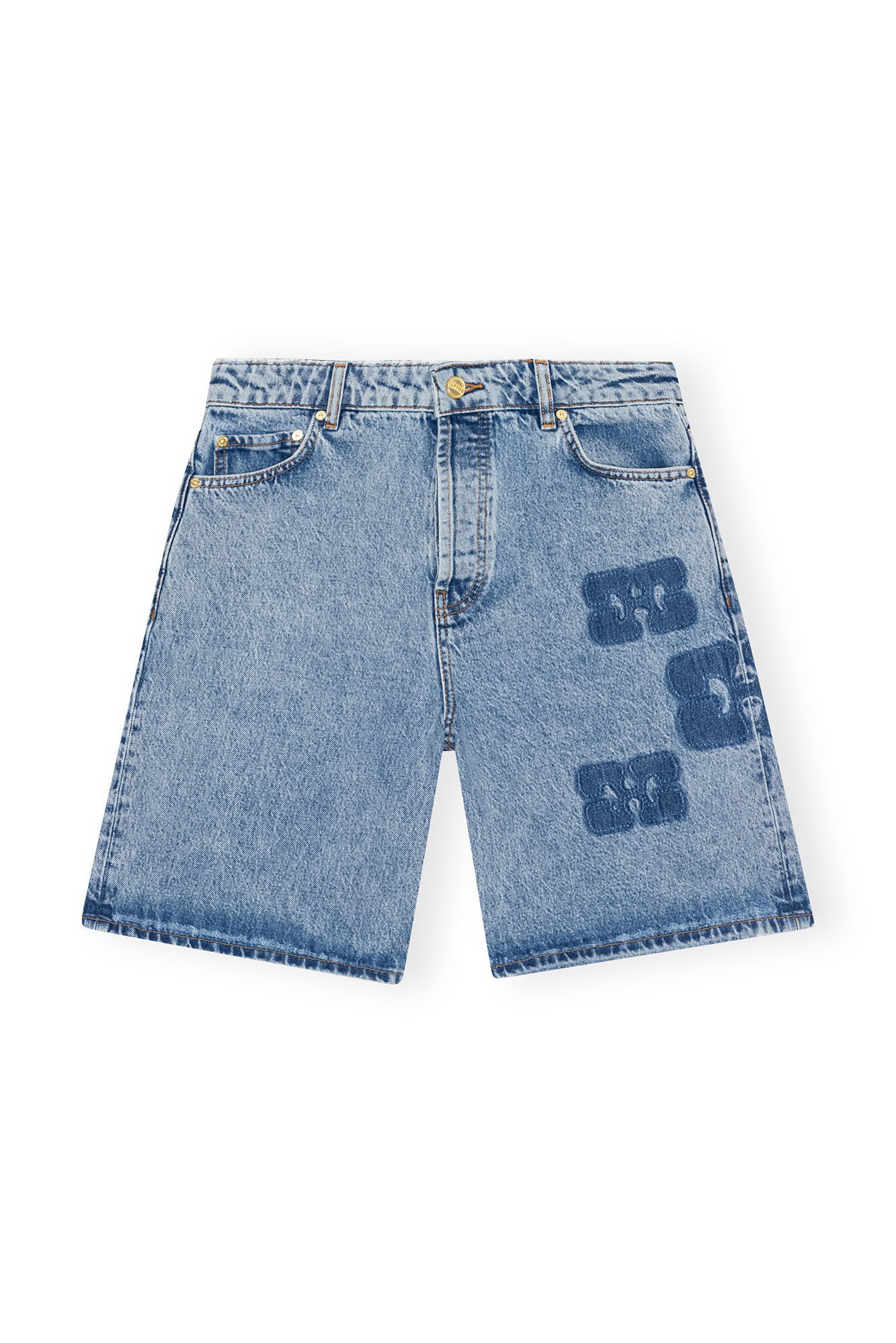 PATCH DENIM SHORTS - 1