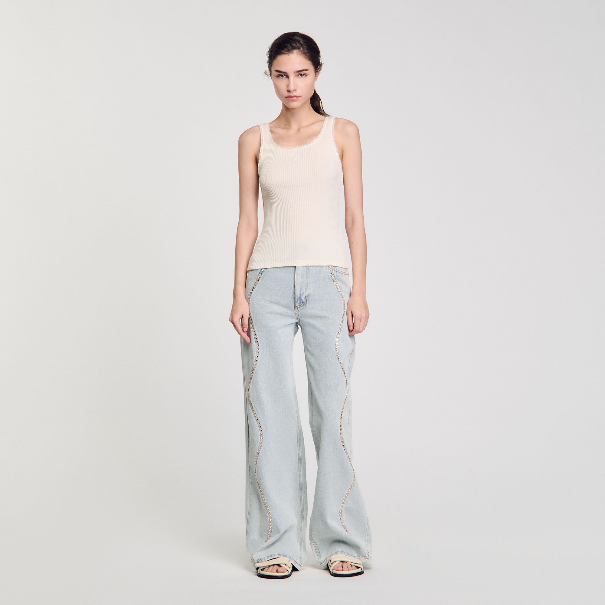 RIB KNIT VEST TOP - 2