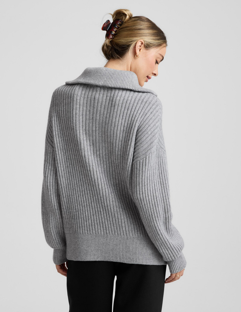 BEYOND YOGA Wool Blend Collared Pullover outlook
