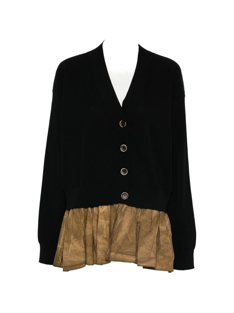 ruffle-detail cardigan 1