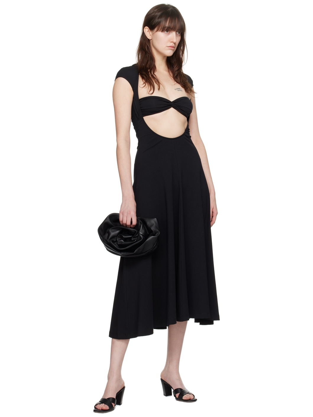Black Dafne 70 Mules - 5