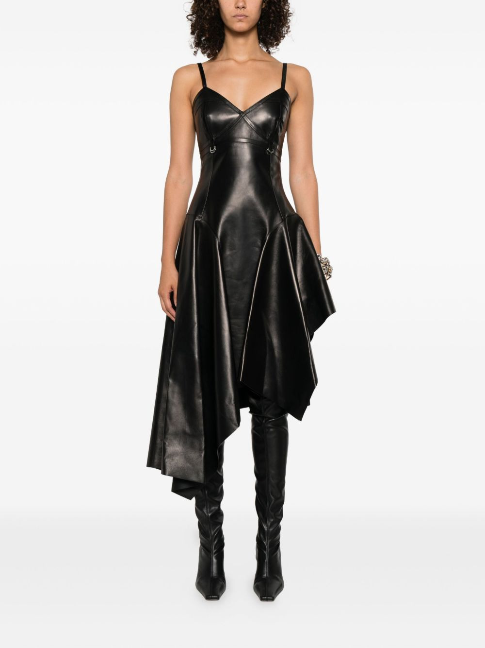 leather asymmetrical dress - 2