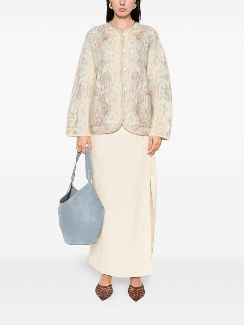 forte_forte snakeskin-patterned cardigan outlook