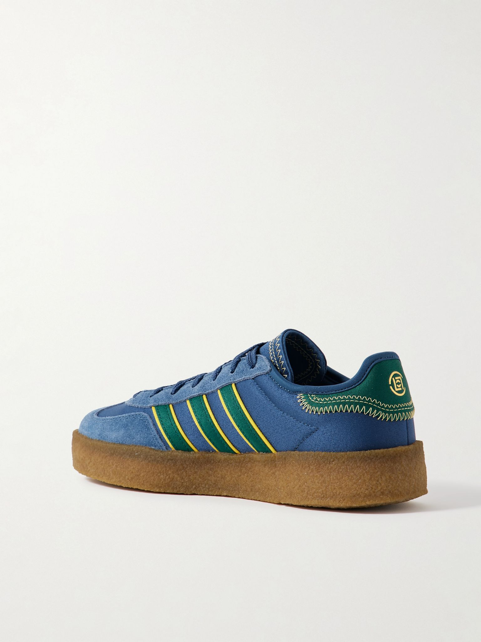 + CLOT Gazelle suede-trimmed scuba sneakers Navy - 3