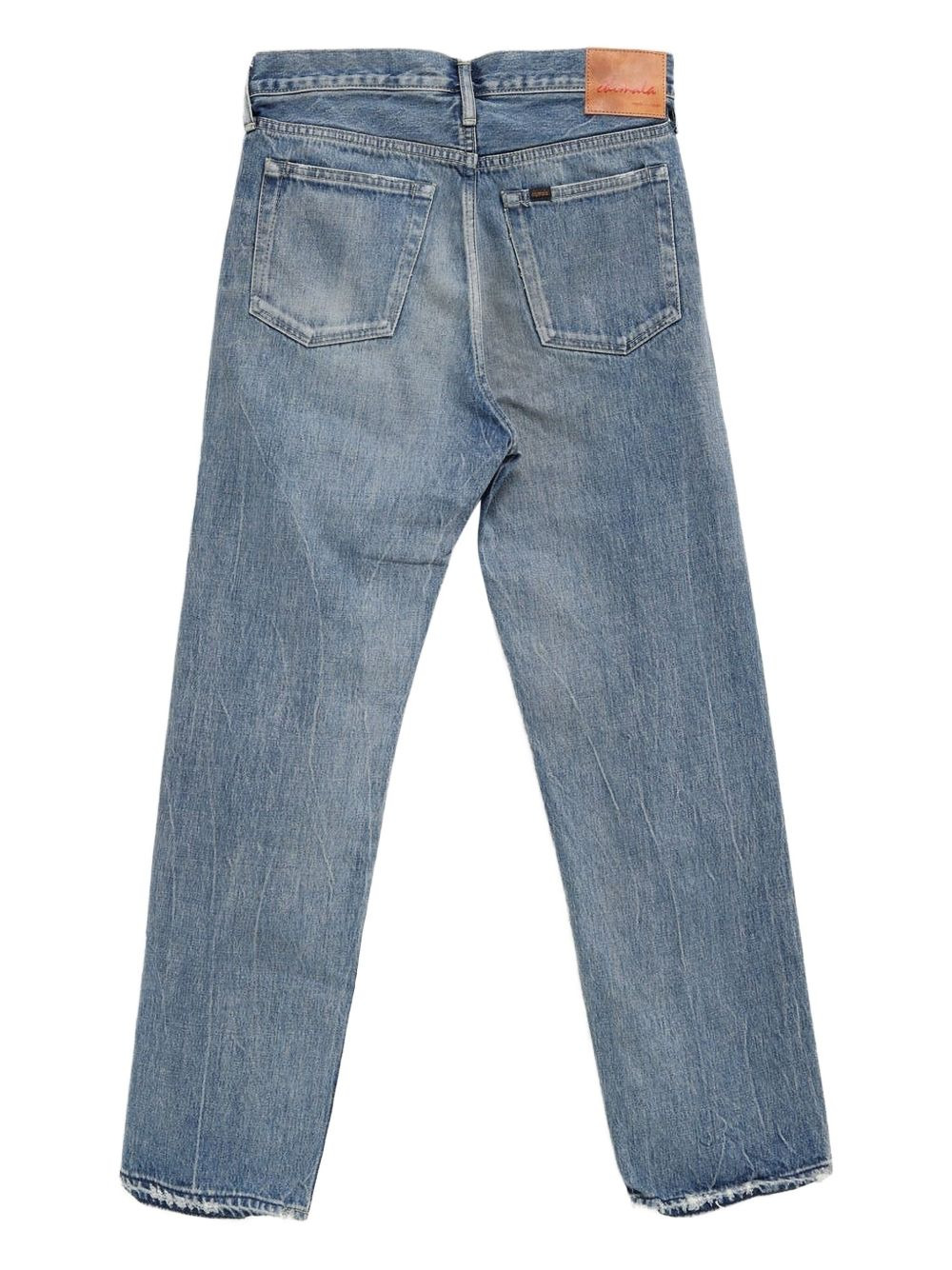 distressed straight-leg jeans - 2