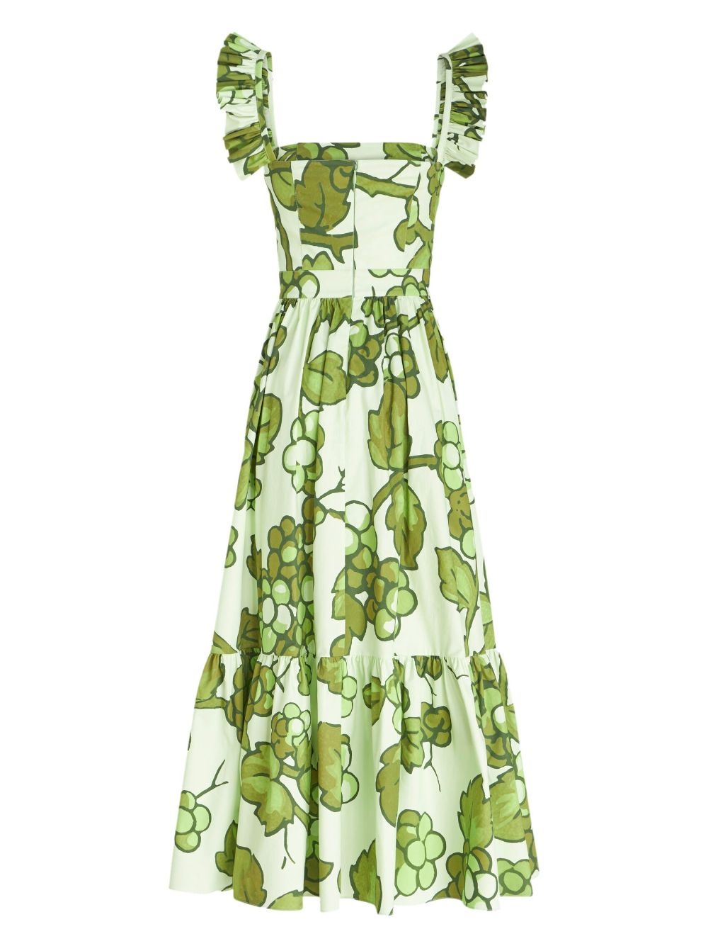 ruffled graphic-print dress - 6