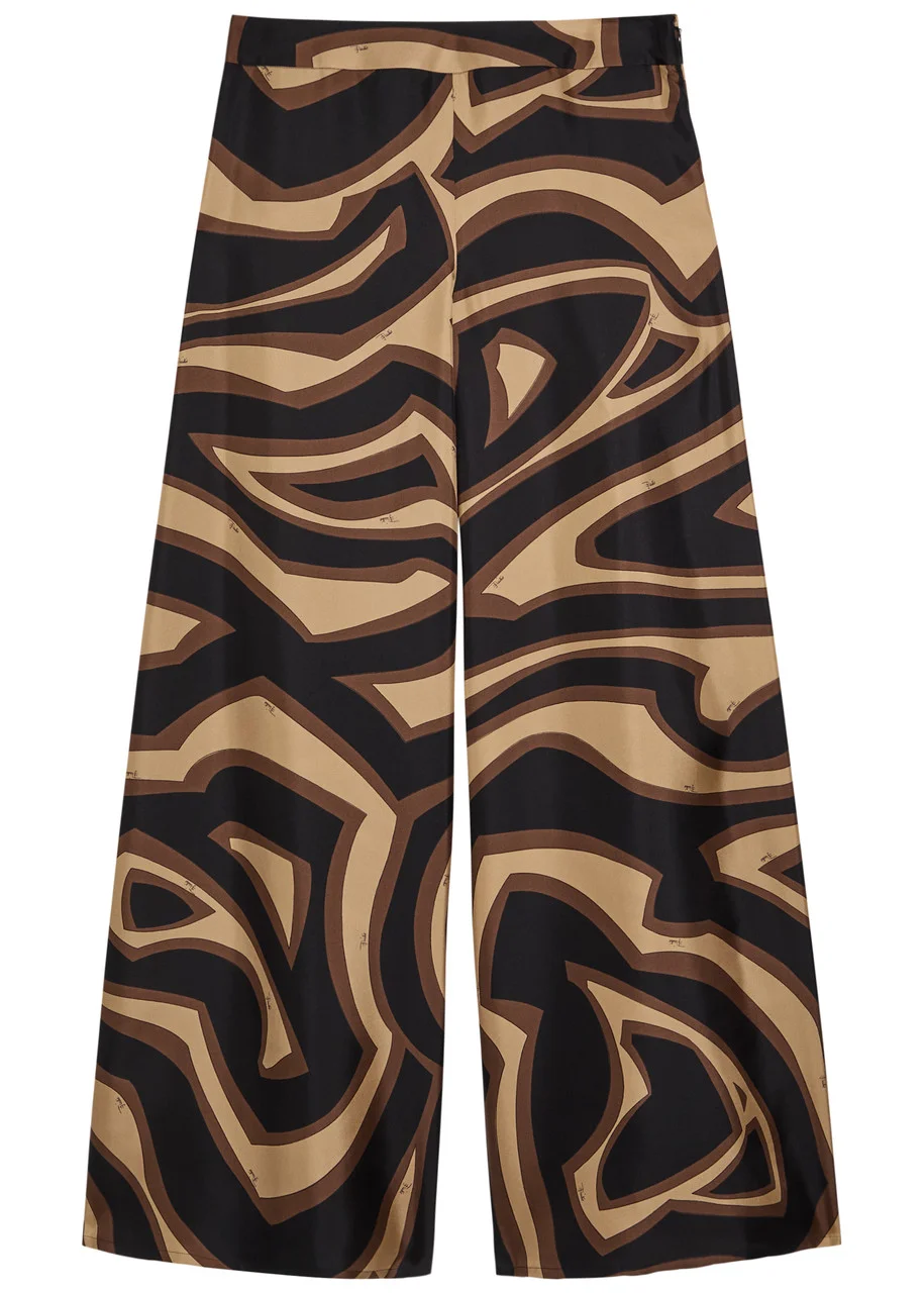 Pucci Labirinto Printed Silk-twill Trousers - 1