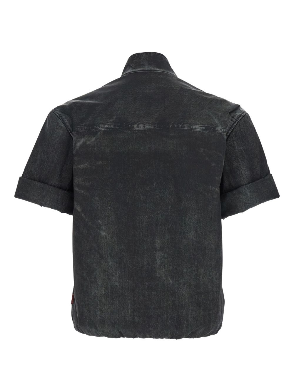 high-neck denim shirt - 2
