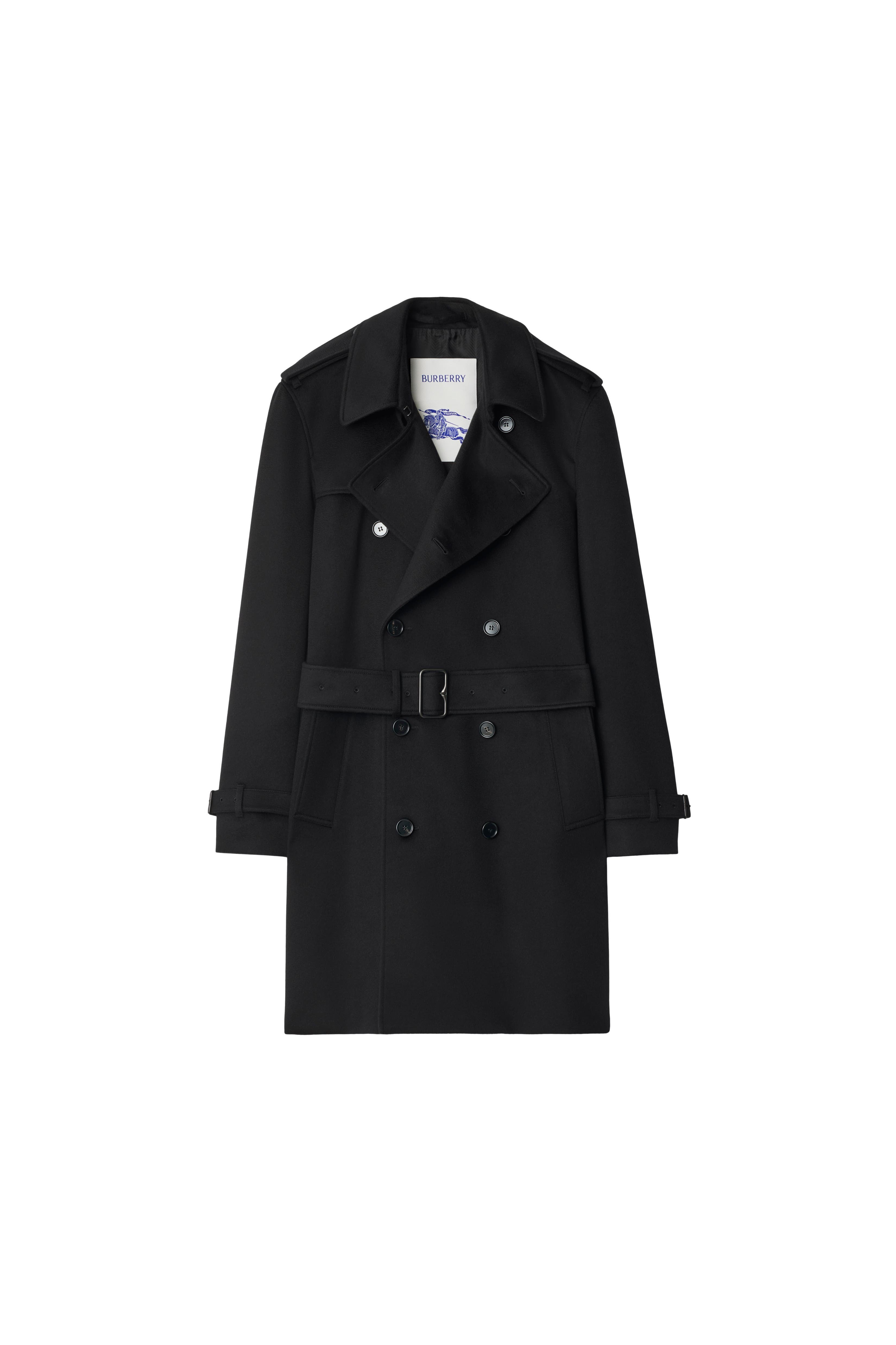 burberry Mid-length Cashmere Trench Coat in Black at Nordstrom - 2