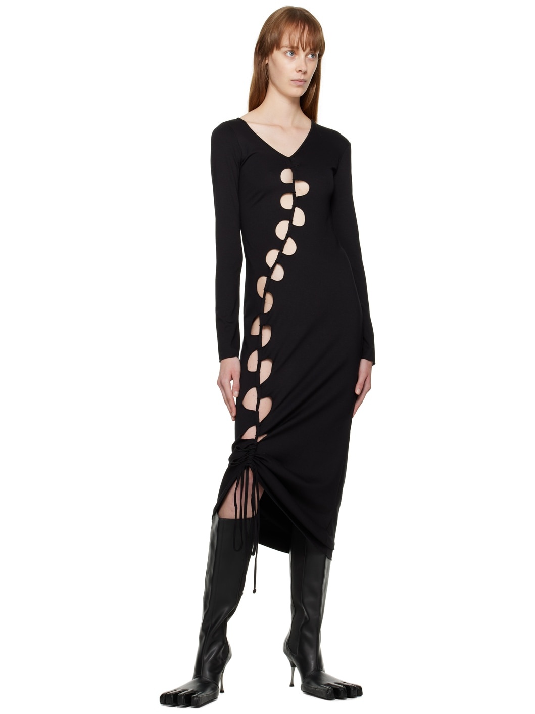 Black Cutout Maxi Dress - 4