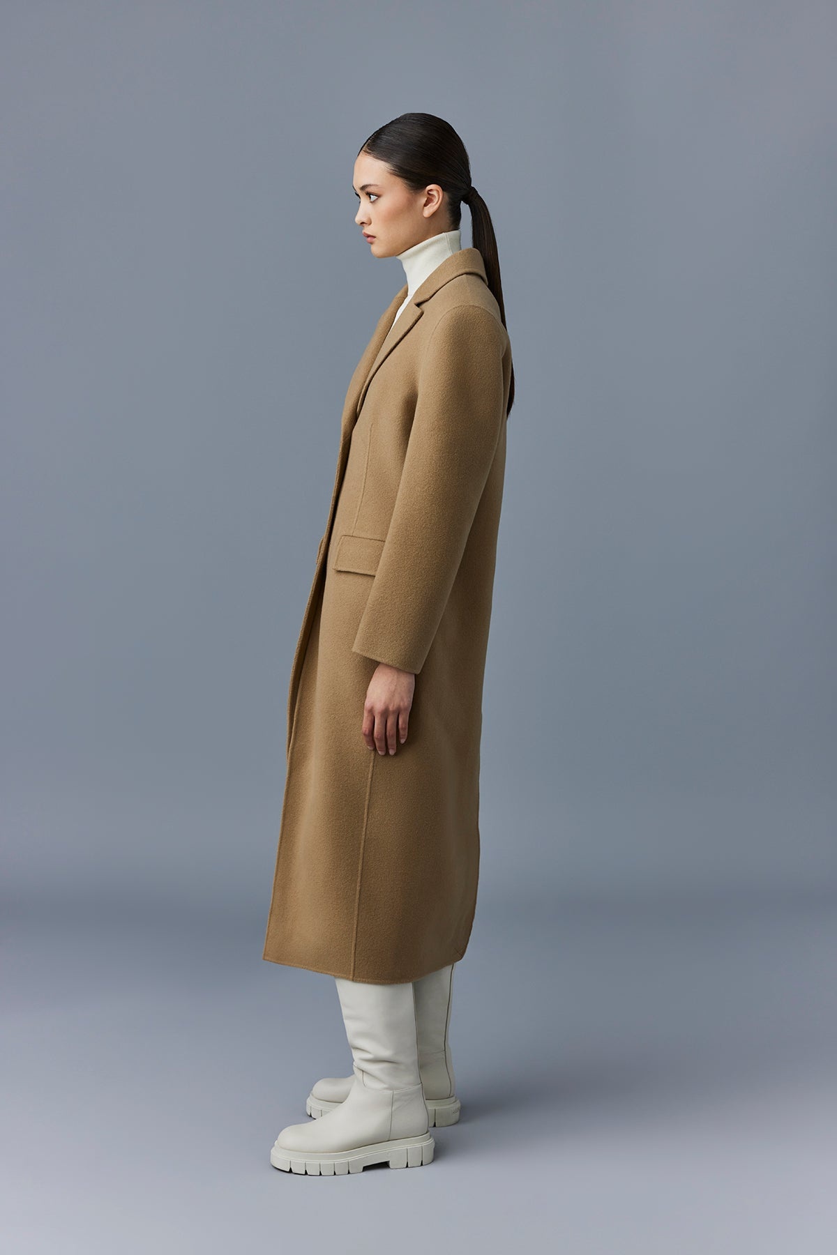 RUTH Double-face wool long coat - 3