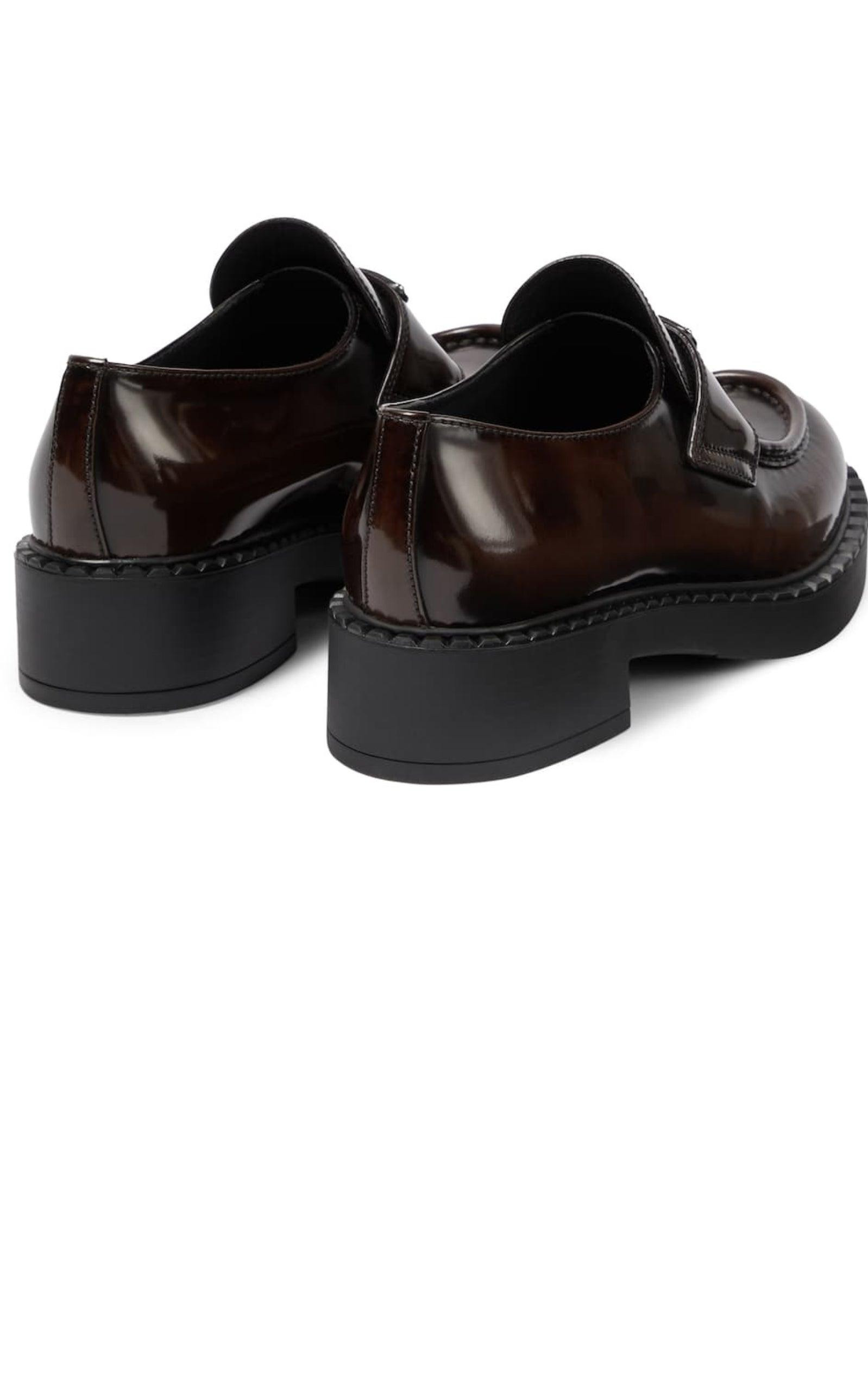 Logo Leather Loafers - 4