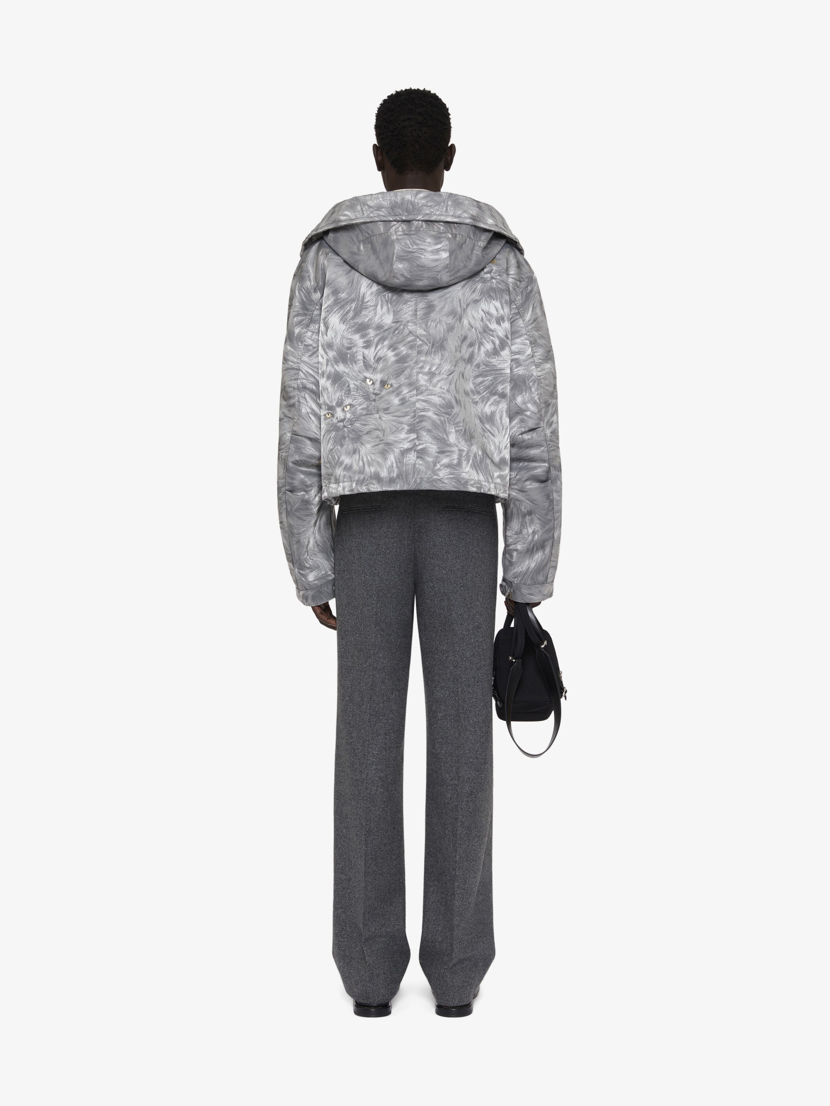 SHORT PARKA IN CAT JACQUARD - 4