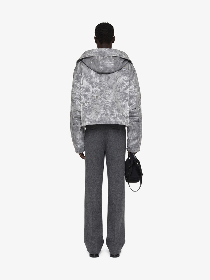 SHORT PARKA IN CAT JACQUARD 4