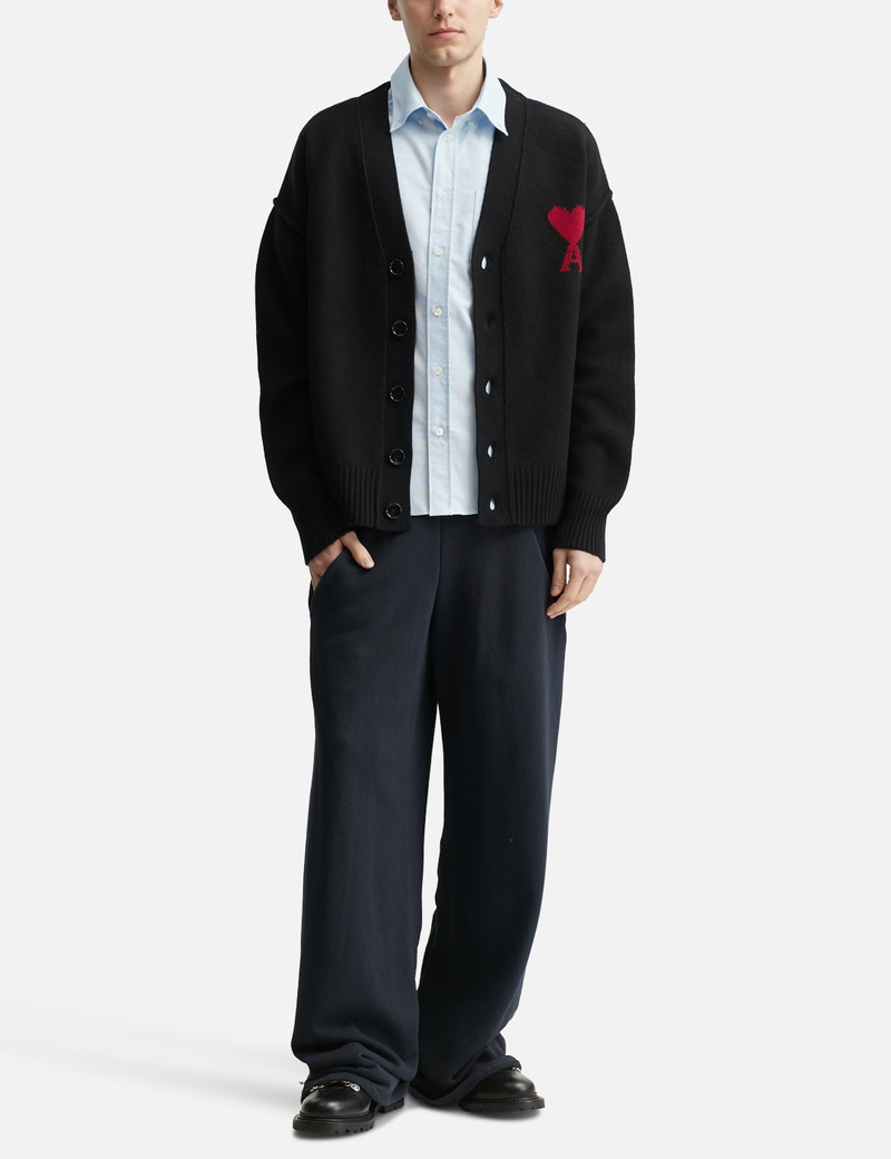 AMI Paris CARDIGAN WITH CONTRASTED AMI DE COEUR outlook