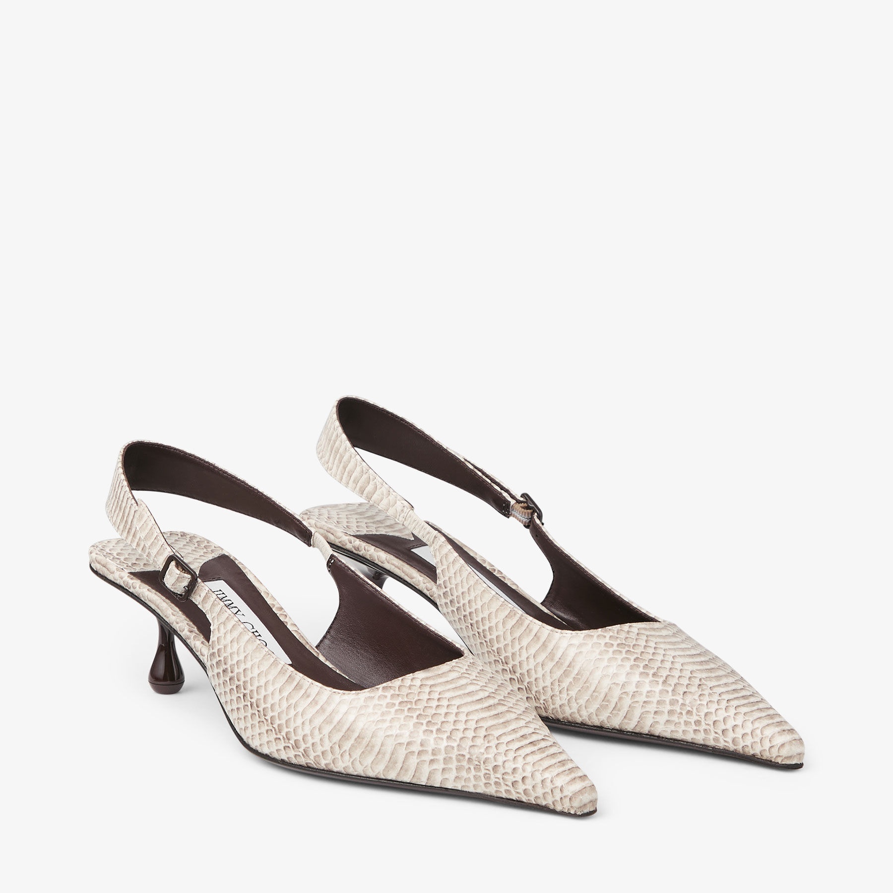 Amel 50
Roccia Snake Print Leather Pumps - 3