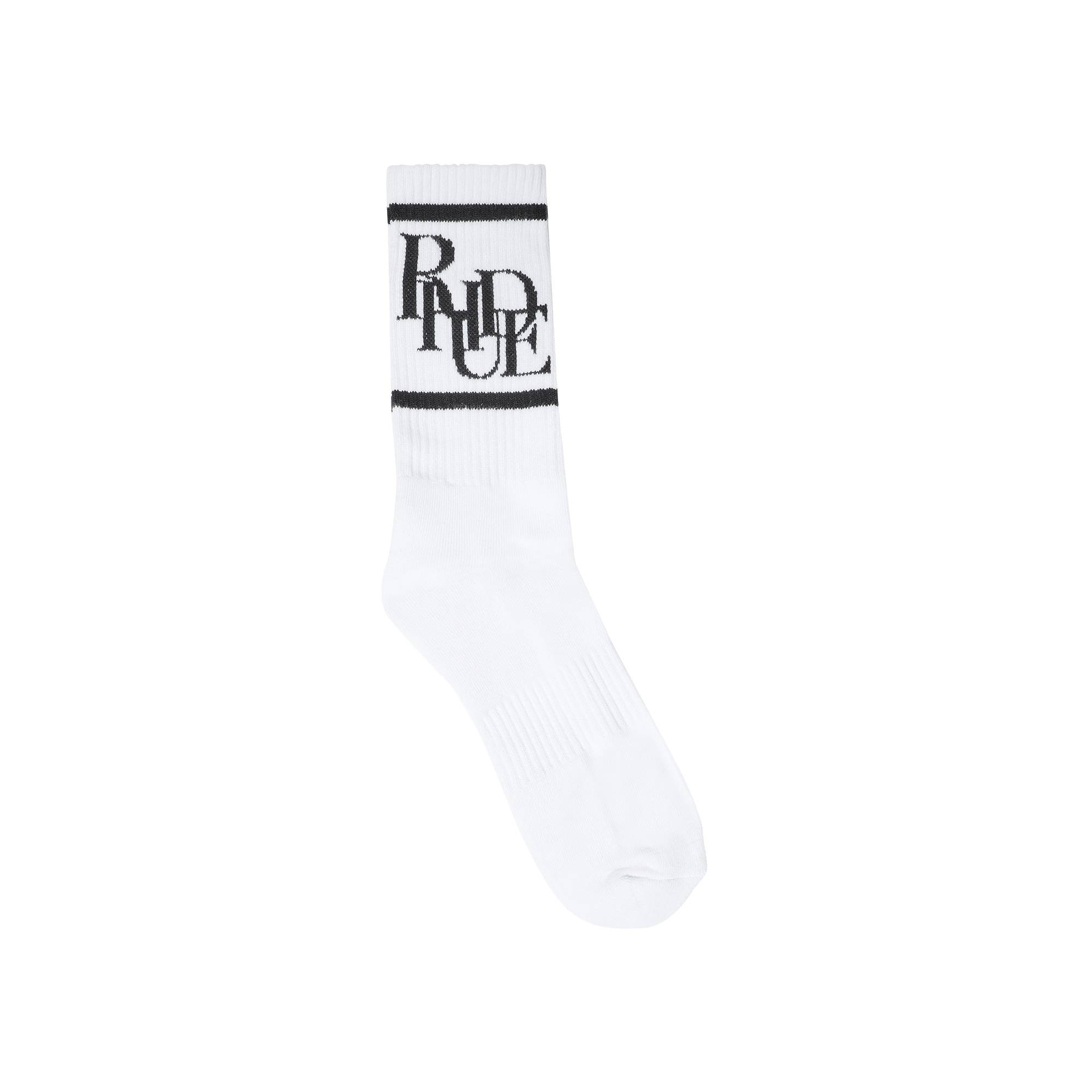 Rhude Scramble Logo Sock 'White/Black' - 2
