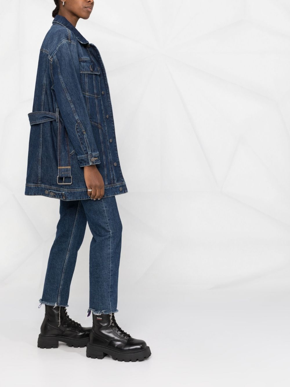 De-Flaminia belted denim jacket - 4