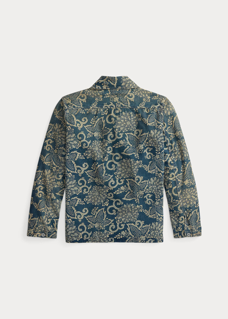 RRL by Ralph Lauren Indigo Print Woven Overshirt outlook