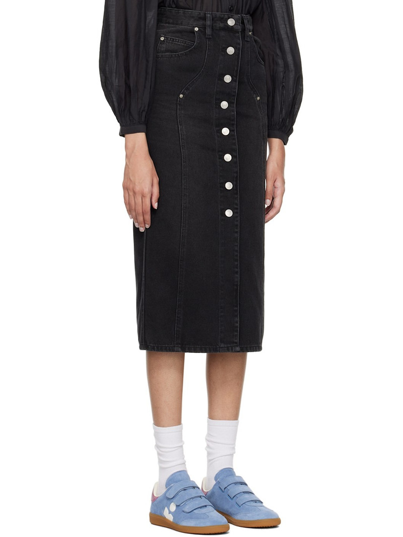 Black Vandy Denim Midi Skirt 2