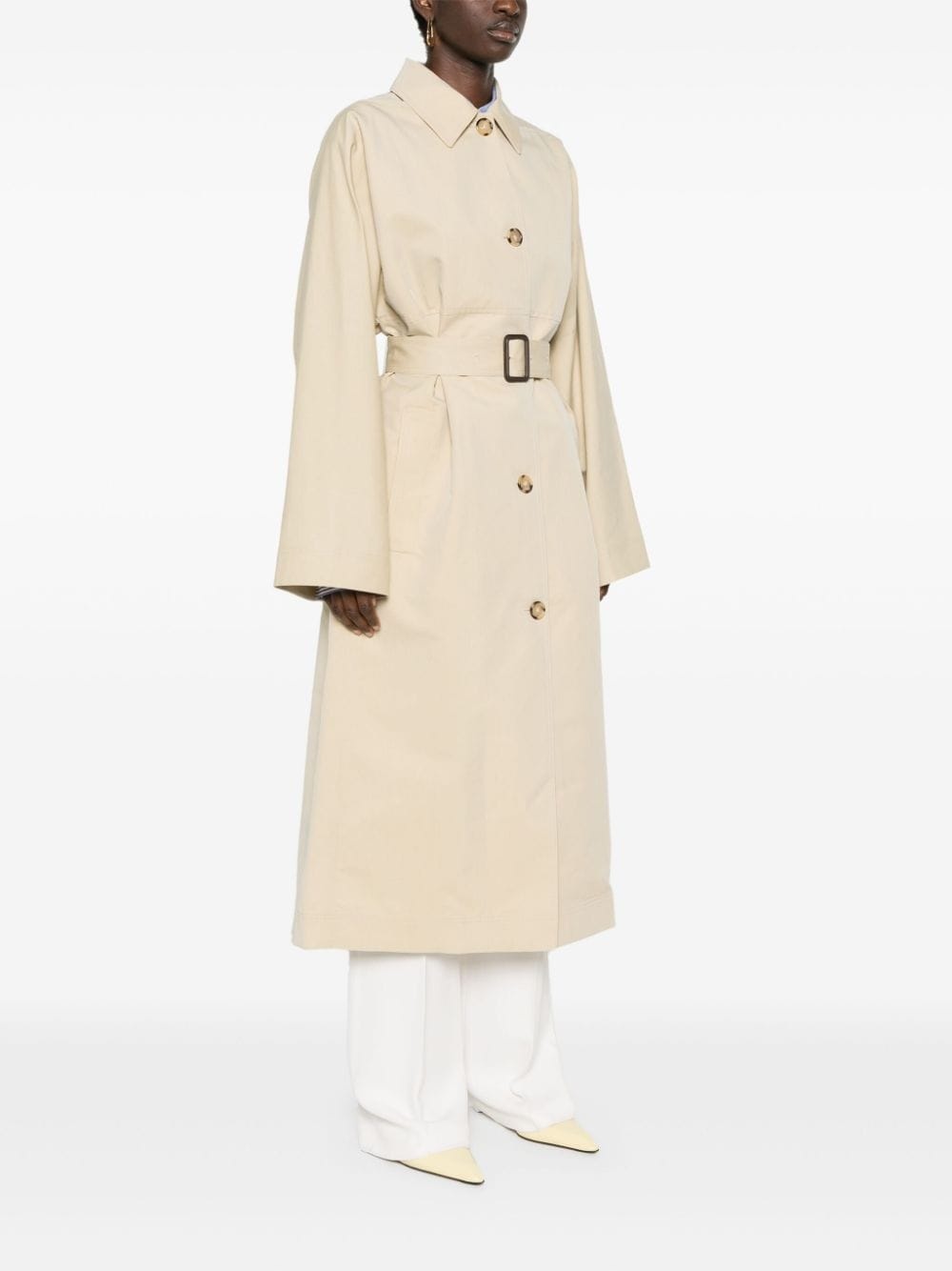 Tumbled belted trench coat - 3