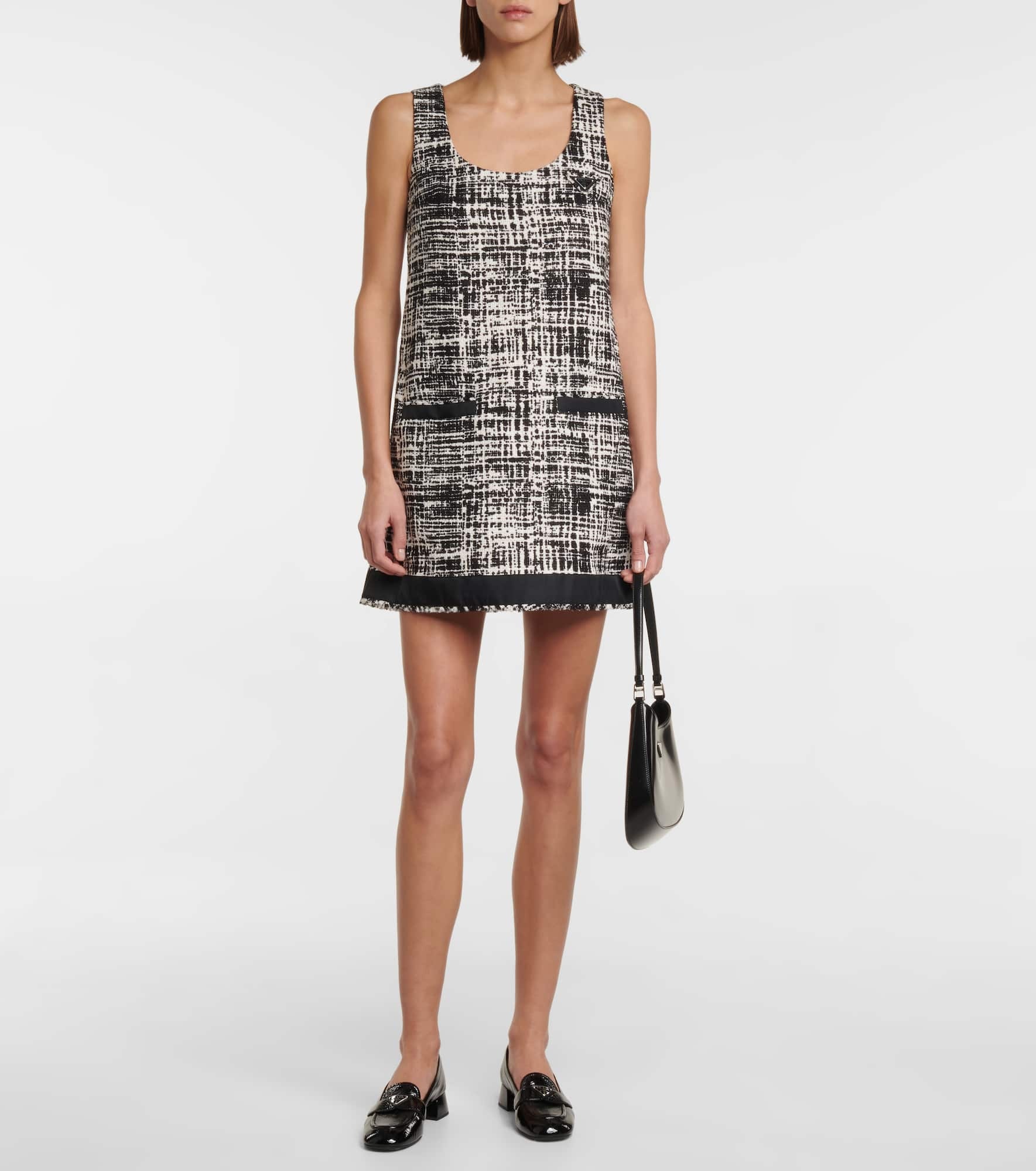Cotton and linen tweed minidress - 2