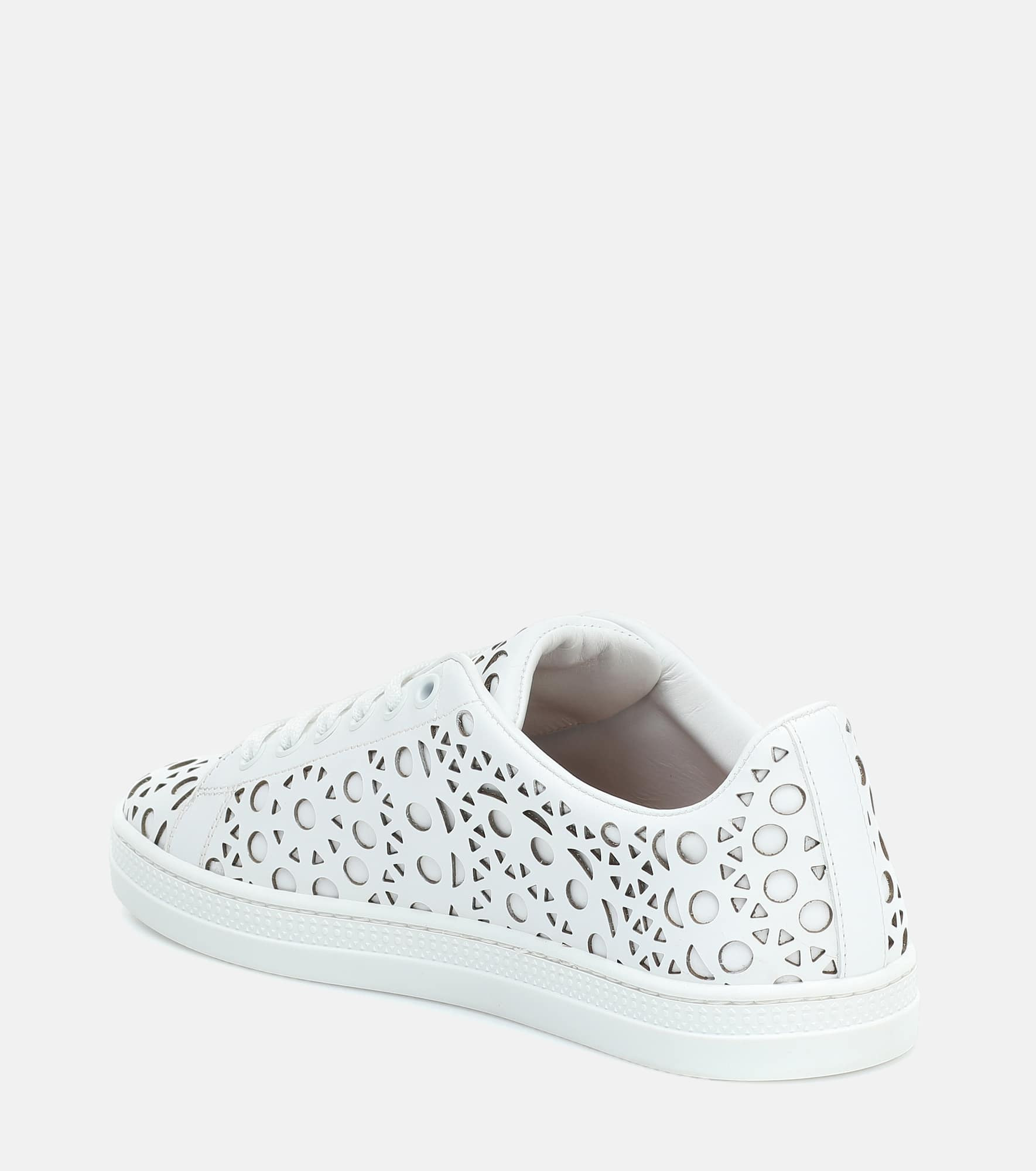 Laser-cut leather sneakers - 3