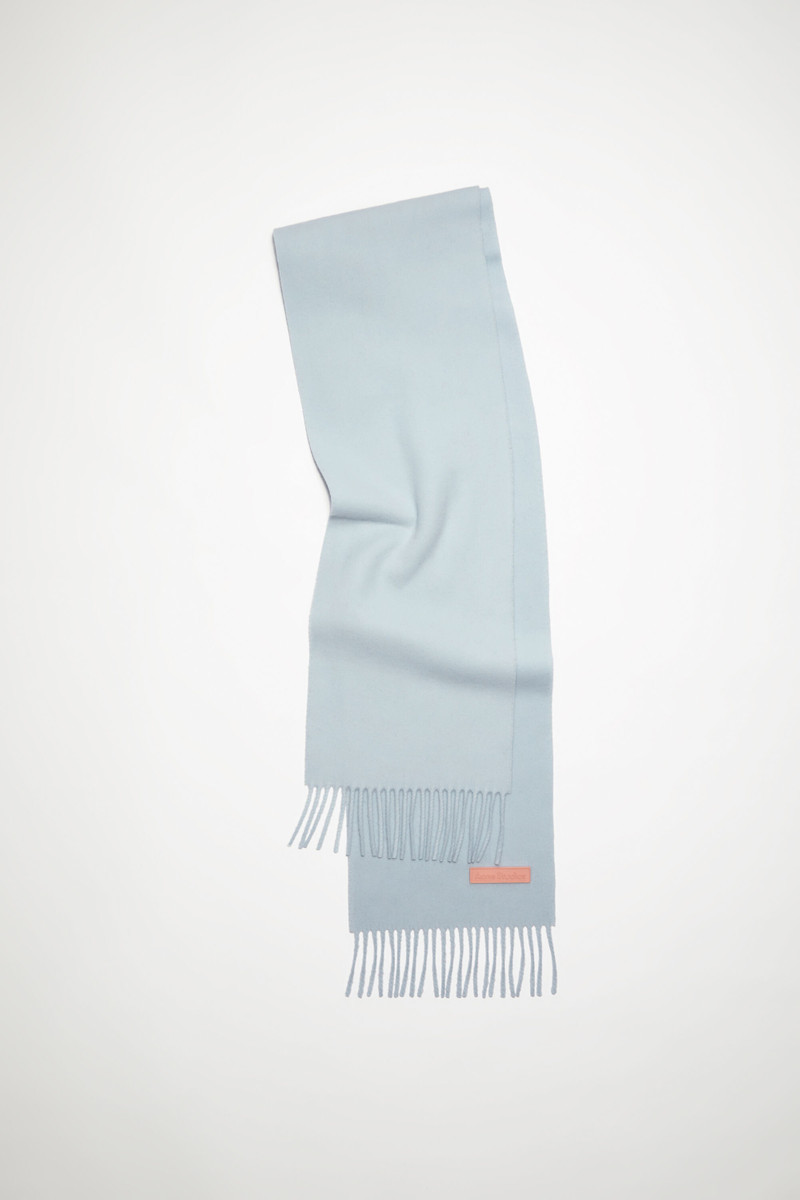 Wool scarf pink label - Narrow - Powder blue 1
