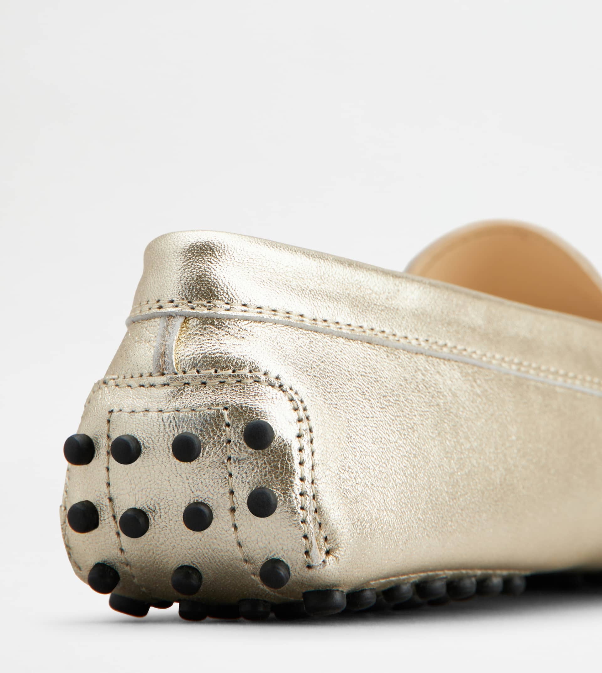 GOMMINO DRIVING SHOES IN LEATHER - GOLD - 5