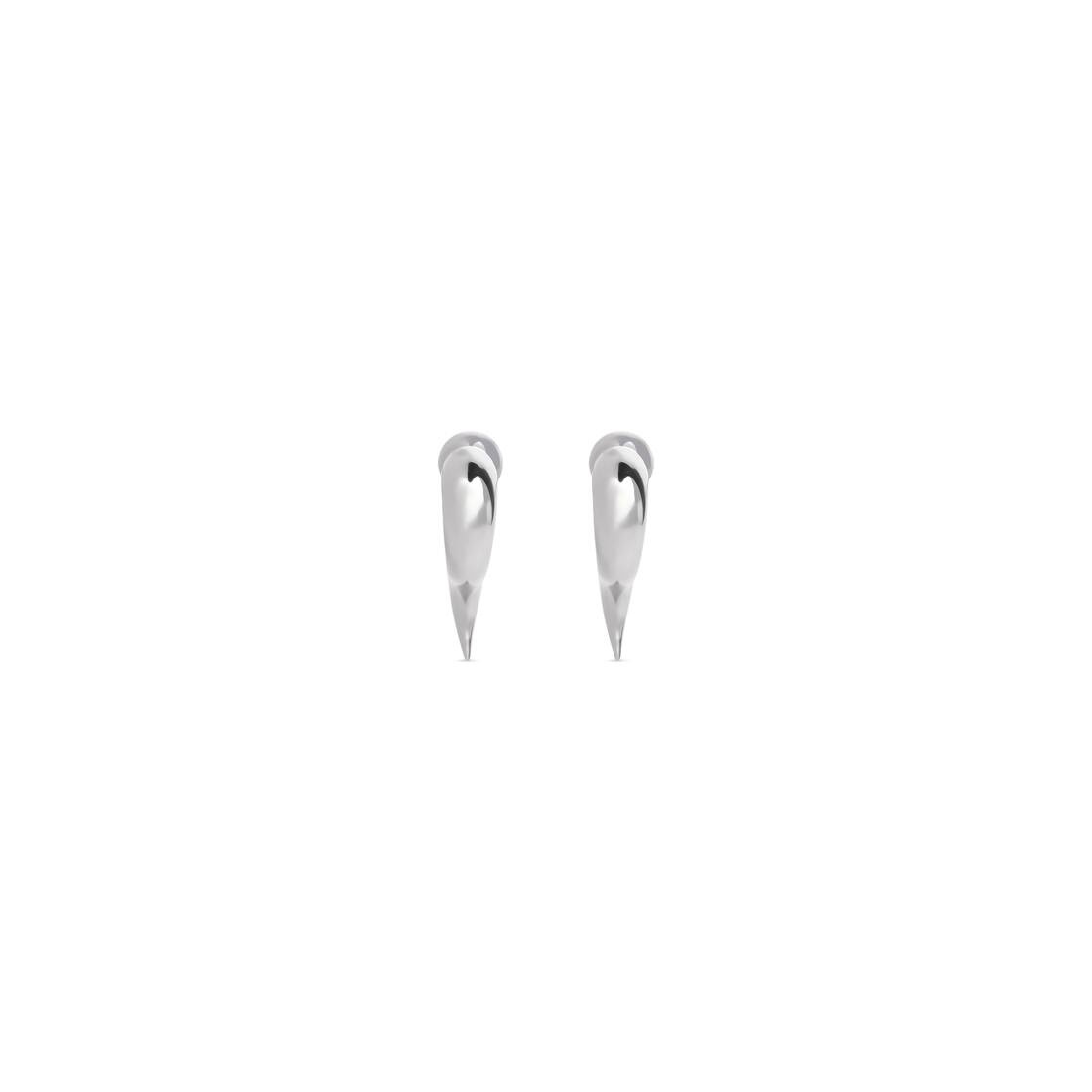 Force Horn Earrings in Silver - 2