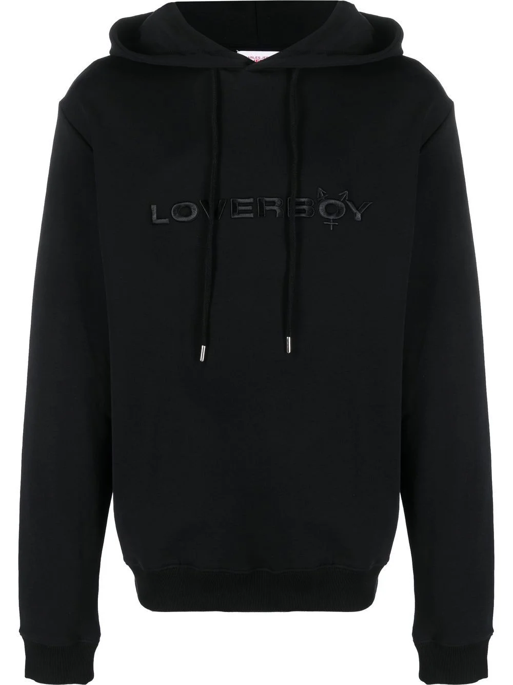 logo-embroidered hoodie - 1