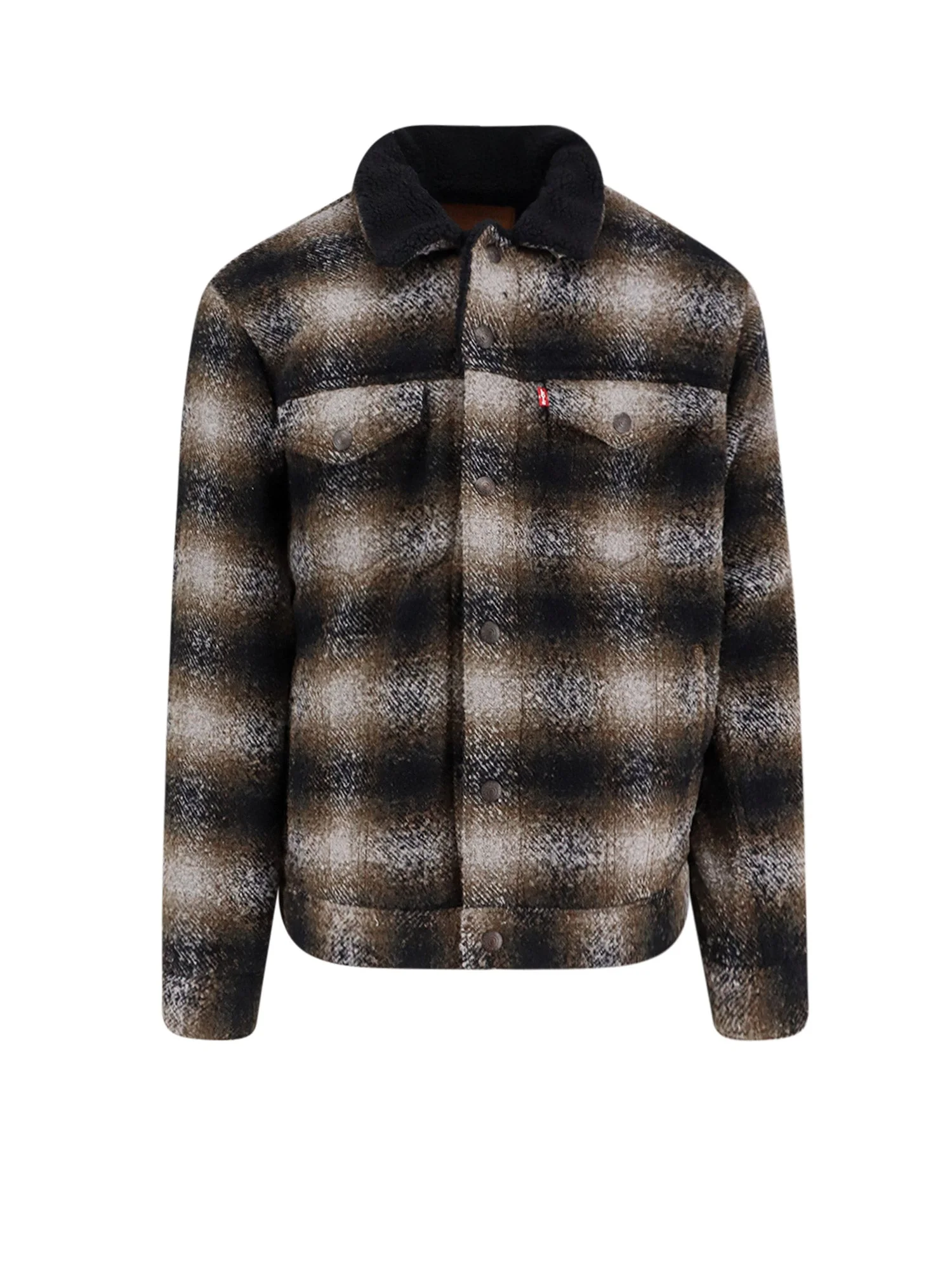 Jacket With Plaid Motif - 1