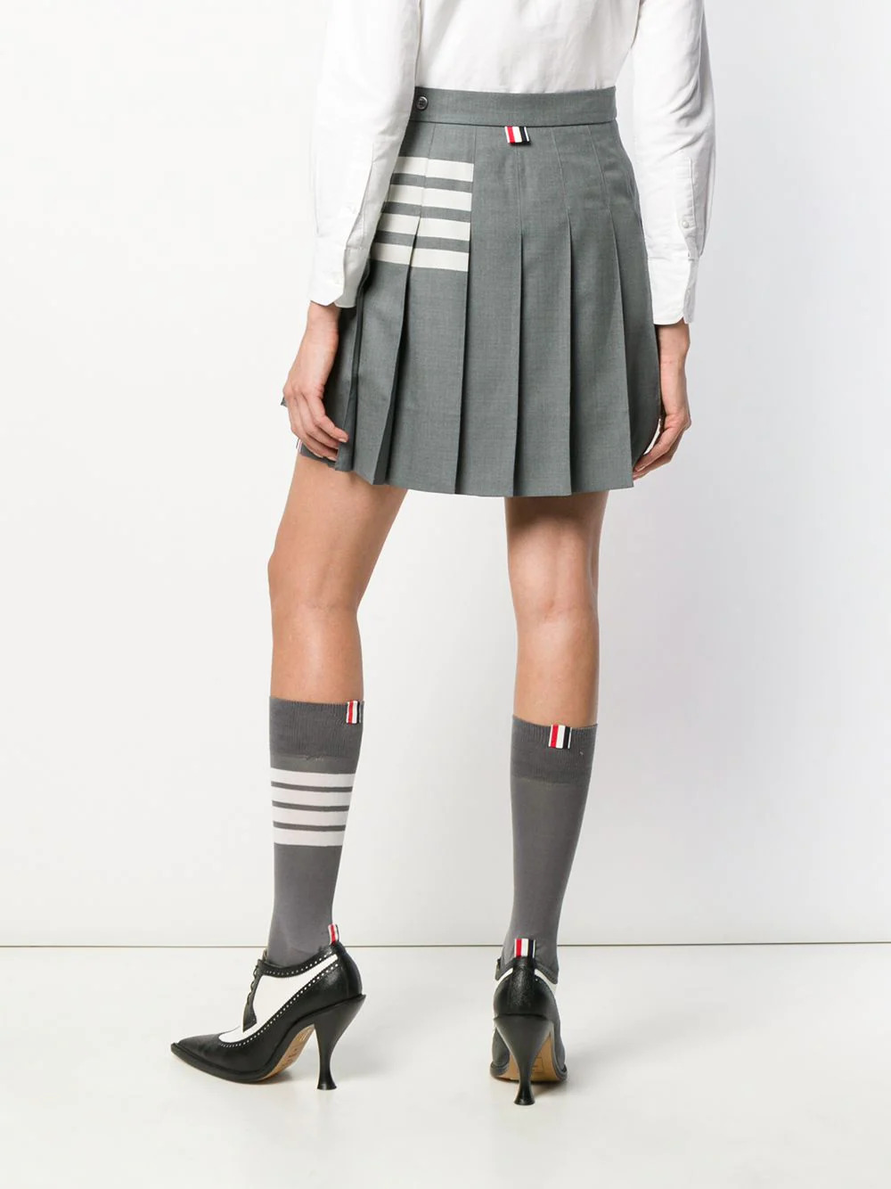 Mini Dropped Back Pleated Skirt - 4