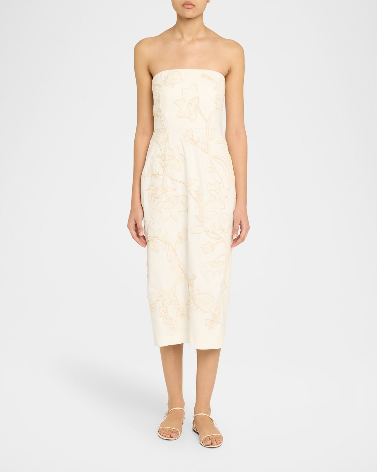 Netia Strapless Embroidered Dress - 2