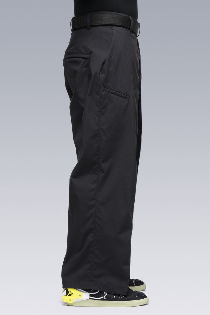 P45-E Encapsulated Nylon Single Pleat Trouser Black - 4