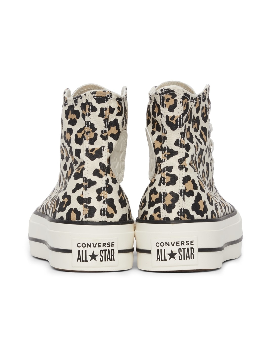 Beige & Brown Leopard Chuck Taylor All Star Lift High Sneakers - 4