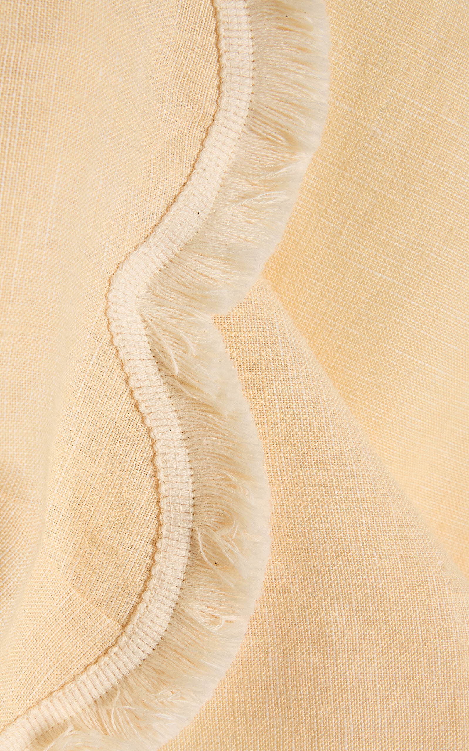Essie Fringed Linen Top yellow - 5