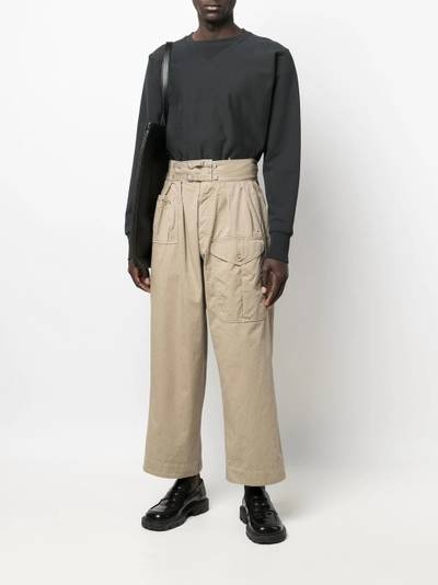 Maison Margiela pleat-detail belted straight-leg trousers outlook