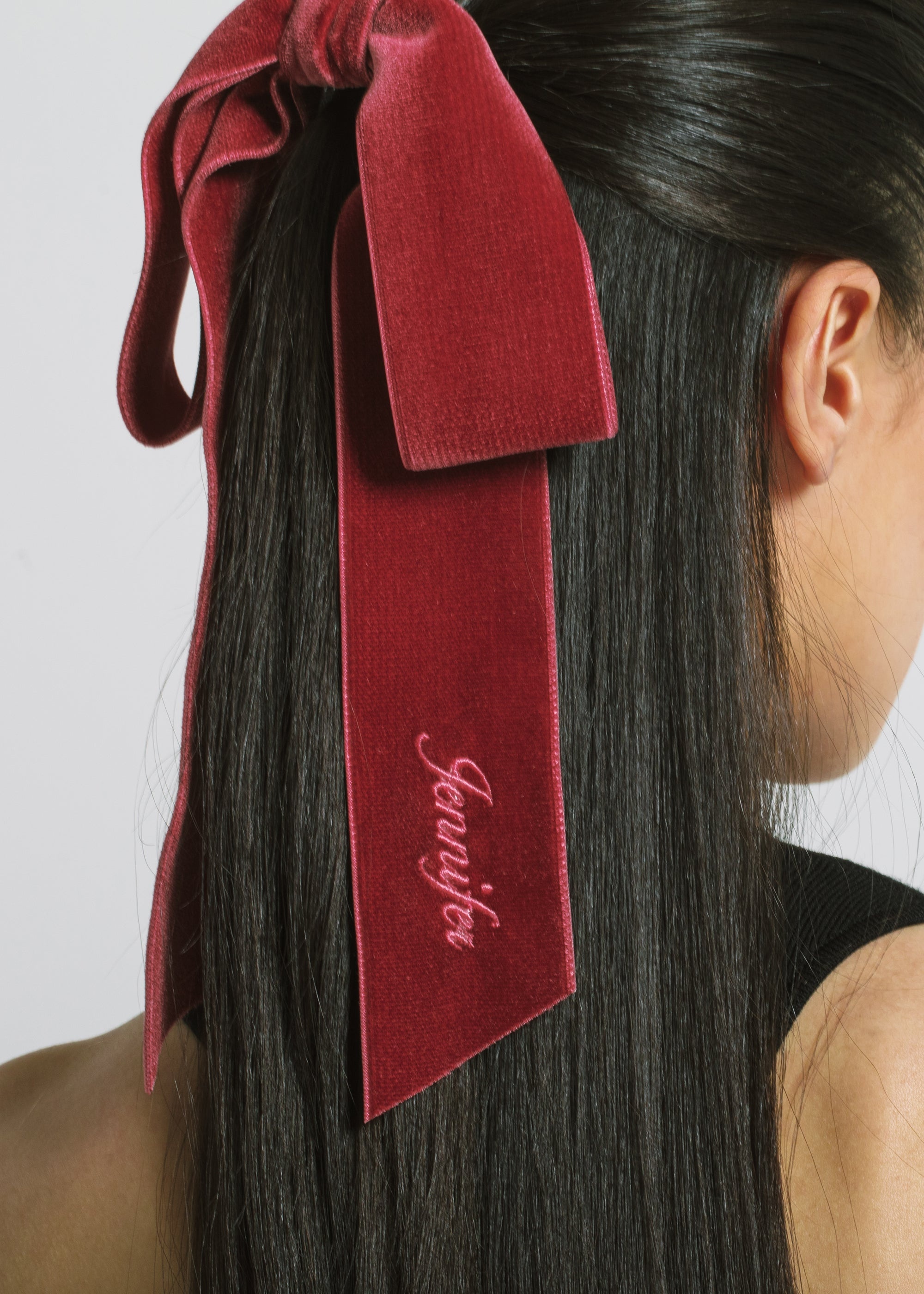 Monogram Adley Velvet Bow Barrette - 3