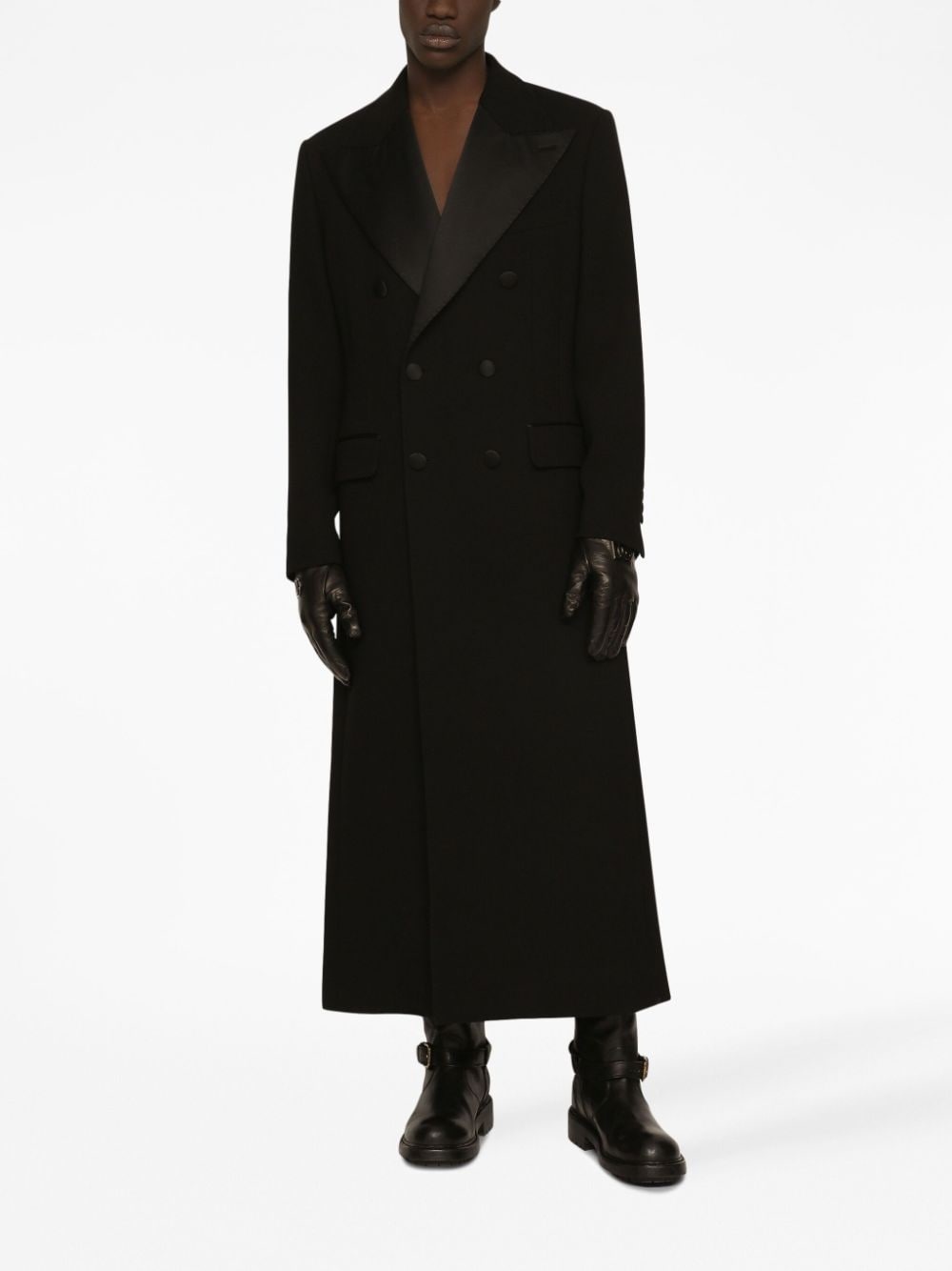 double-breasted peaked-lapel coat - 3