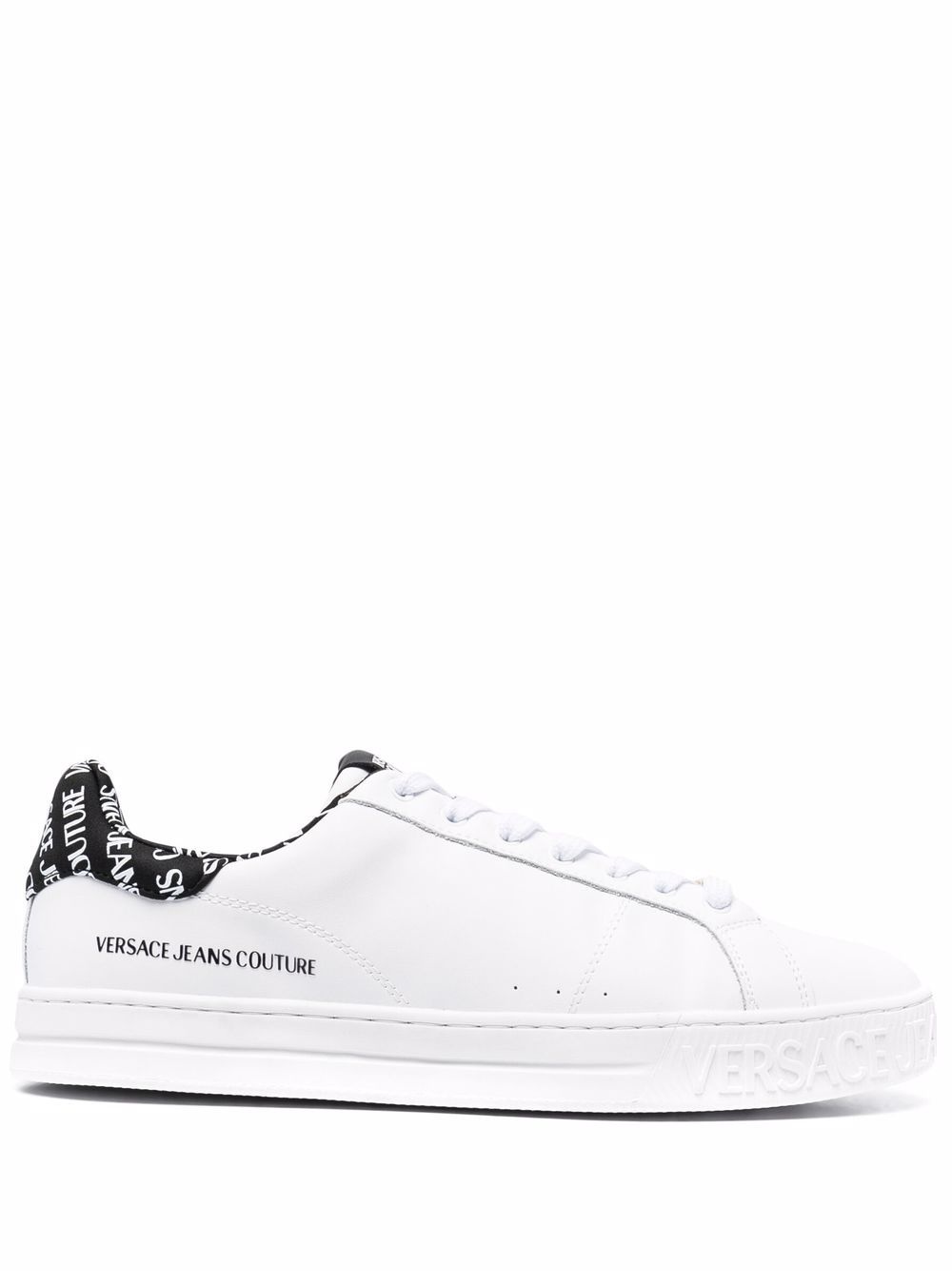 logo-patch lace-up sneakers - 1