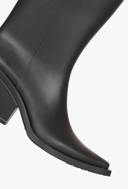 Black plastic Tess boots - 4