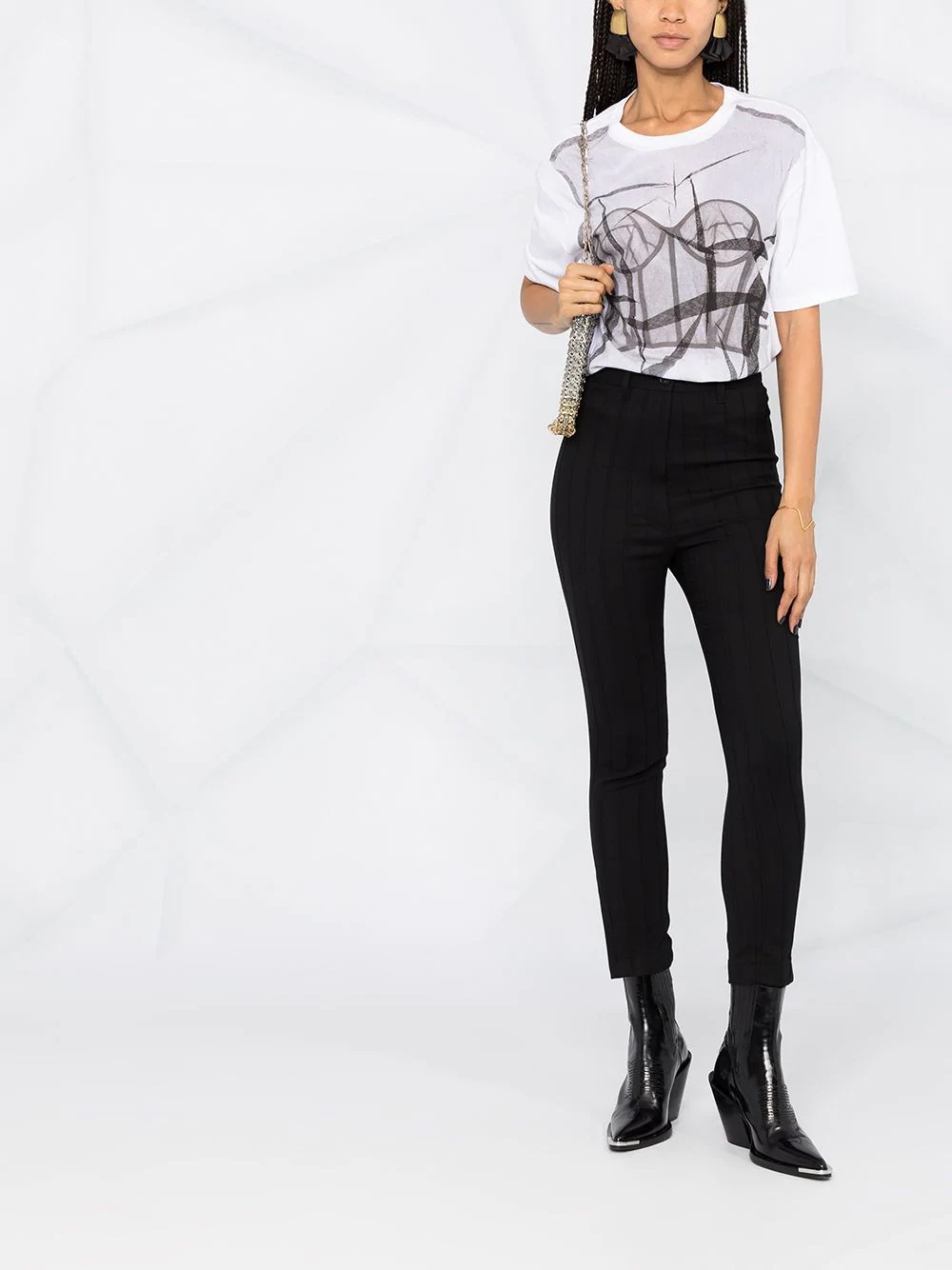 high-waisted skinny trousers - 2