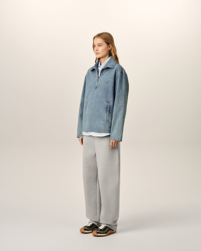 BLUE COTTON VAREUSE WITH AMI DE COEUR 6