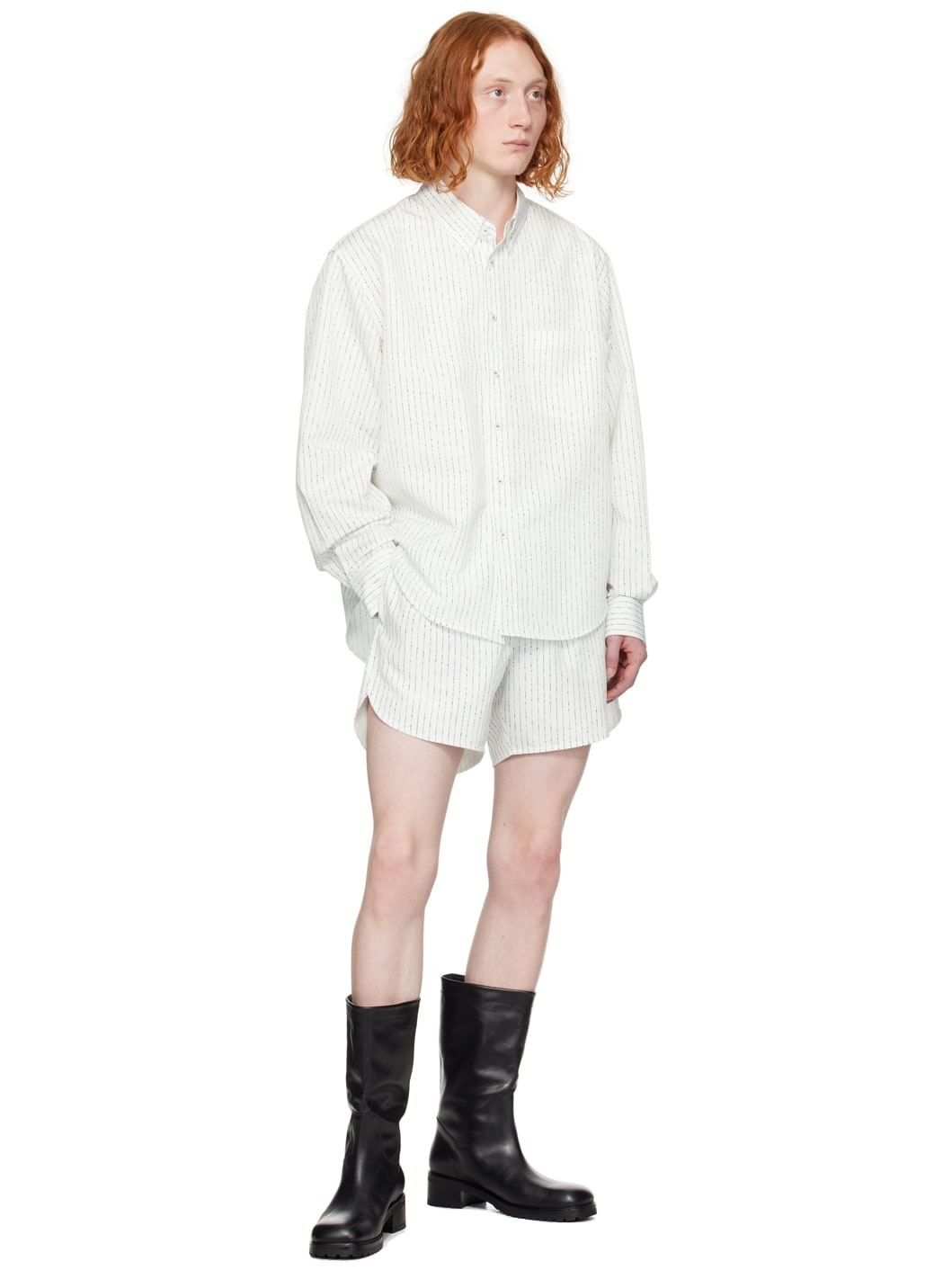 Off-White Stripe Shorts - 4