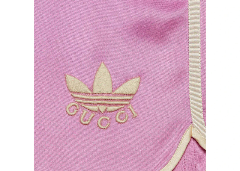 GUCCI Gucci x adidas Trefoil Print Shorts Pink outlook