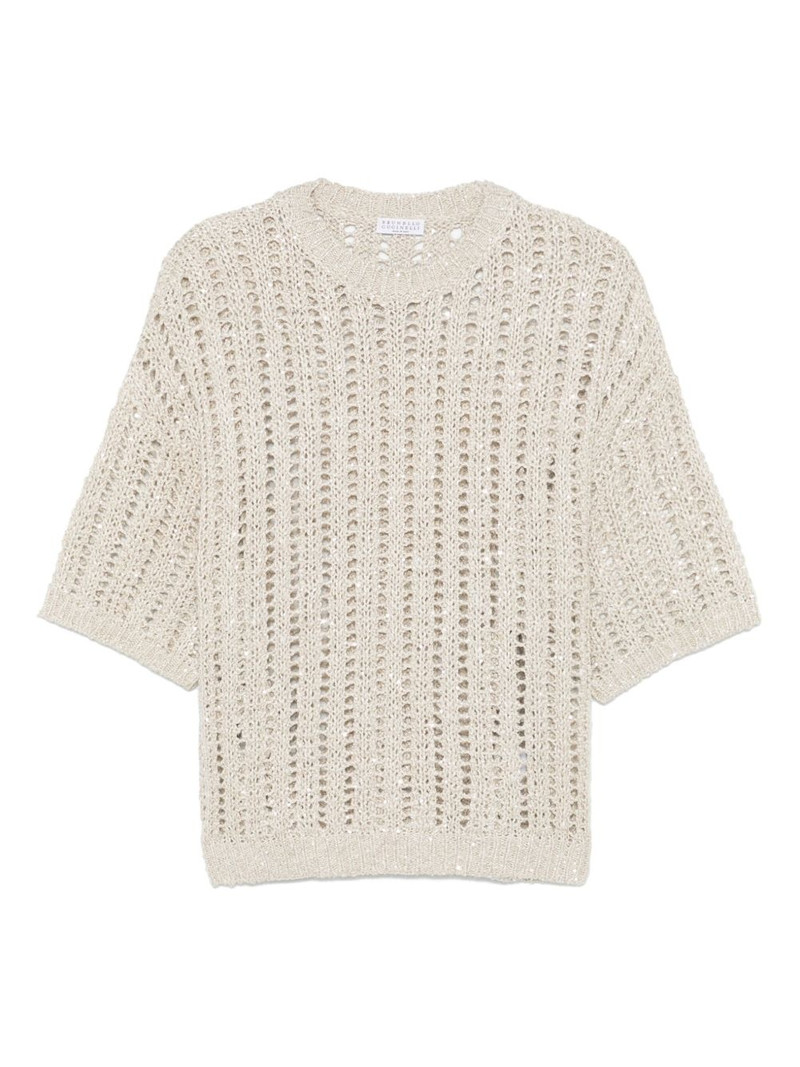 sequin-embellished T-shirt 1