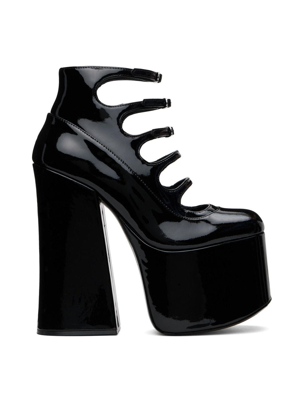 Black 'The Patent Leather Kiki' Heels - 1